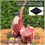 Beef rib TOMAHAWK Australia STEER (young cattle) DIAMANTINA frozen portioned 1 rib +/- 1.6kg (price/kg)